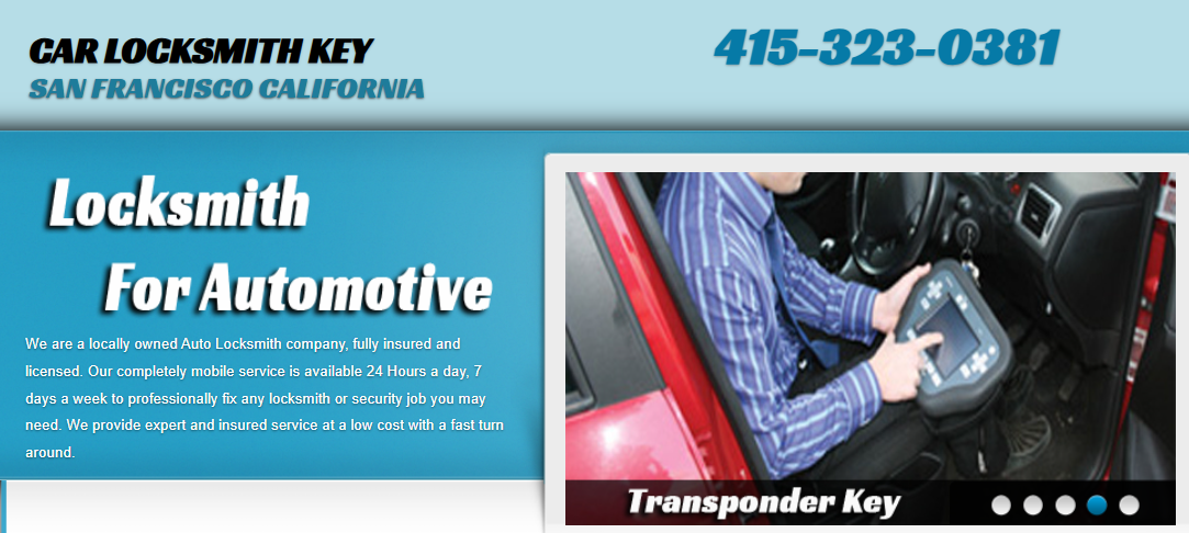 Car Locksmith Key San Francisco California