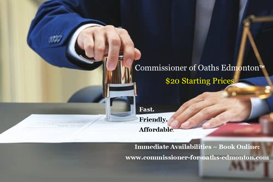 Commissioner of Oaths Edmonton