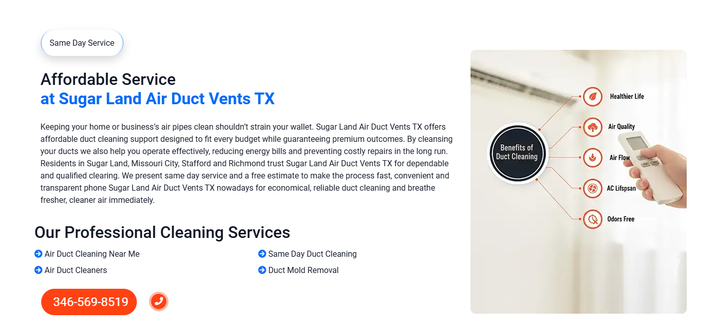 Sugar Land TX Air Duct Vents