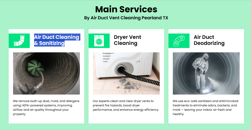 Air Duct Vent Cleaning Pearland TX