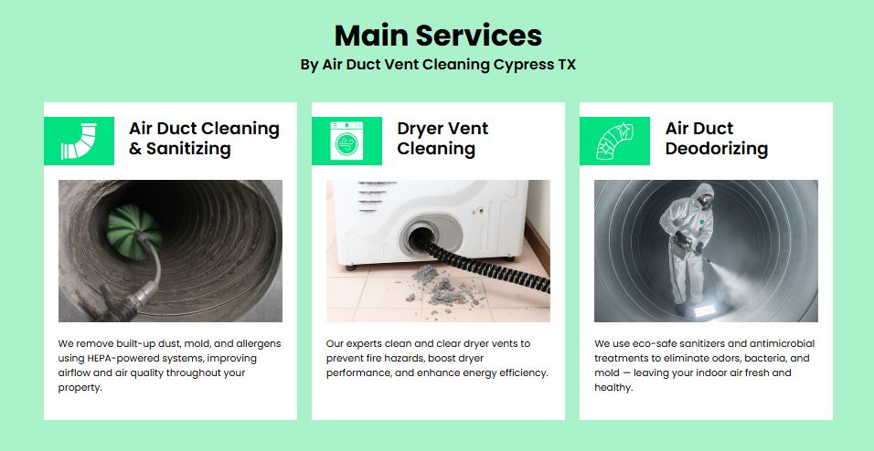 Air Duct Vent Cleaning Cypress TX
