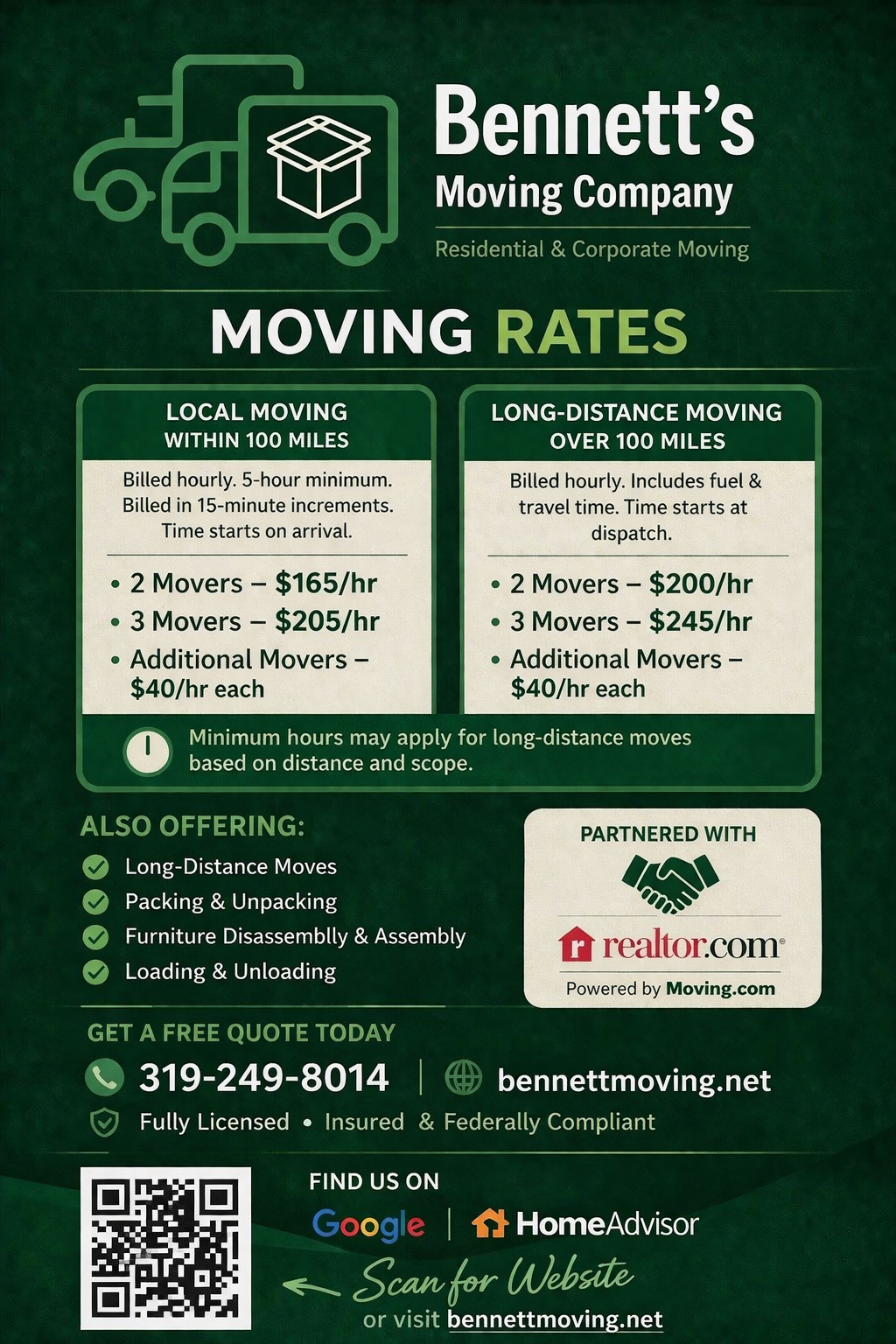 Bennett's Moving Company