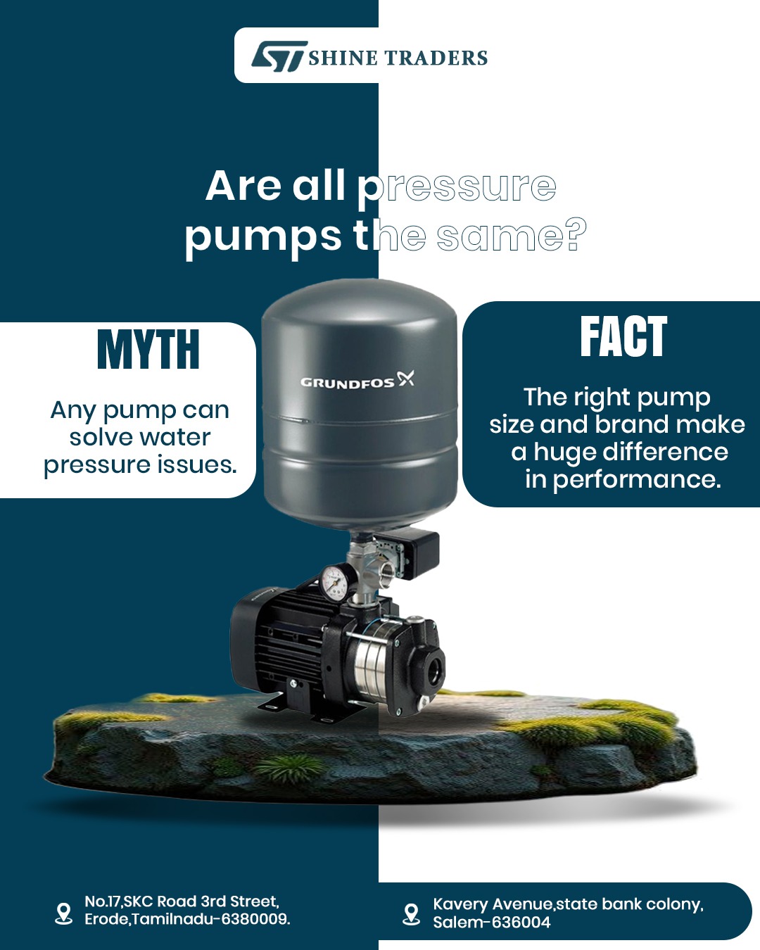 Shine Traders – Authorized Dealer for Grundfos Pumps, Solar Energy & Water Solutions in Tamil Nadu