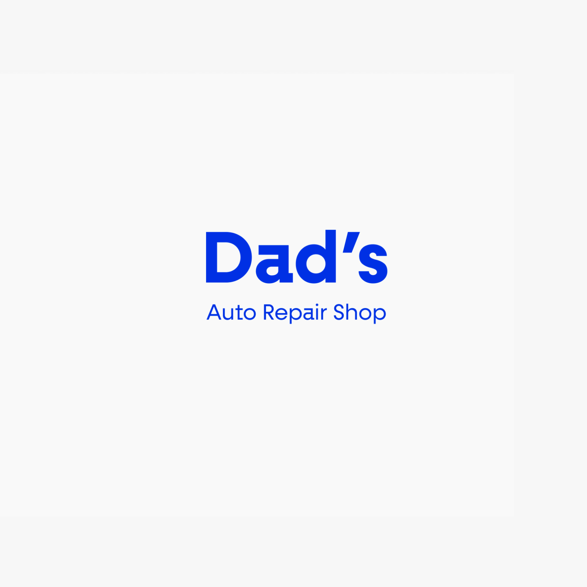 Dad's Auto Repair Shop