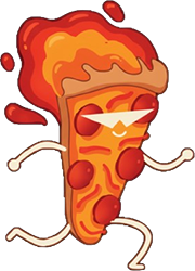 Pizza on fire