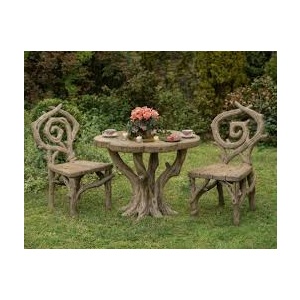 concrete faux bois garden furniture