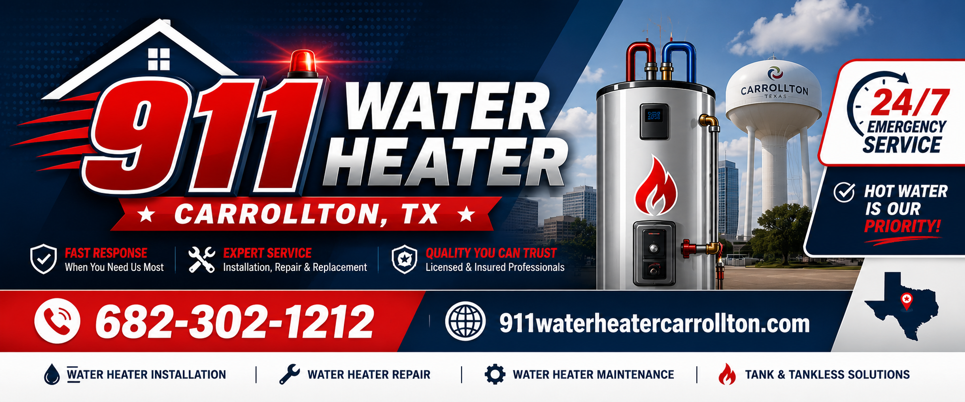 911 Water Heater Carrollton TX