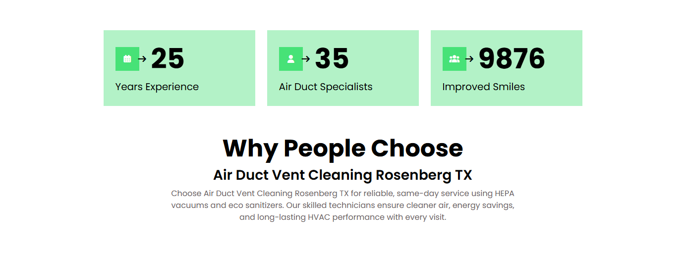 Air Duct Vent Cleaning Rosenberg TX